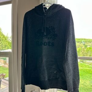 Roots Black Pullover Sweater with Logo